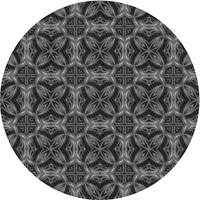 Ahgly Company Machine Washable Indoor Round Transitional Charcoal Black Area Rugs, 6' Round