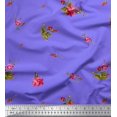 thumbnail image 1 of Soimoi Poly Georgette Fabric Leaves & Carnation Floral Print Sewing Fabric Yard 42 Inch Wide, 1 of 1