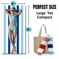 thumbnail image 3 of Popular Home Essentials, Cotton Oversized Beach Towel Large 70 X 35 Inch Pool Towel Rose Red Striped Swimming Cabana Towel Water Absorbent Quick Drying Towel Swimming Towel, 3 of 9
