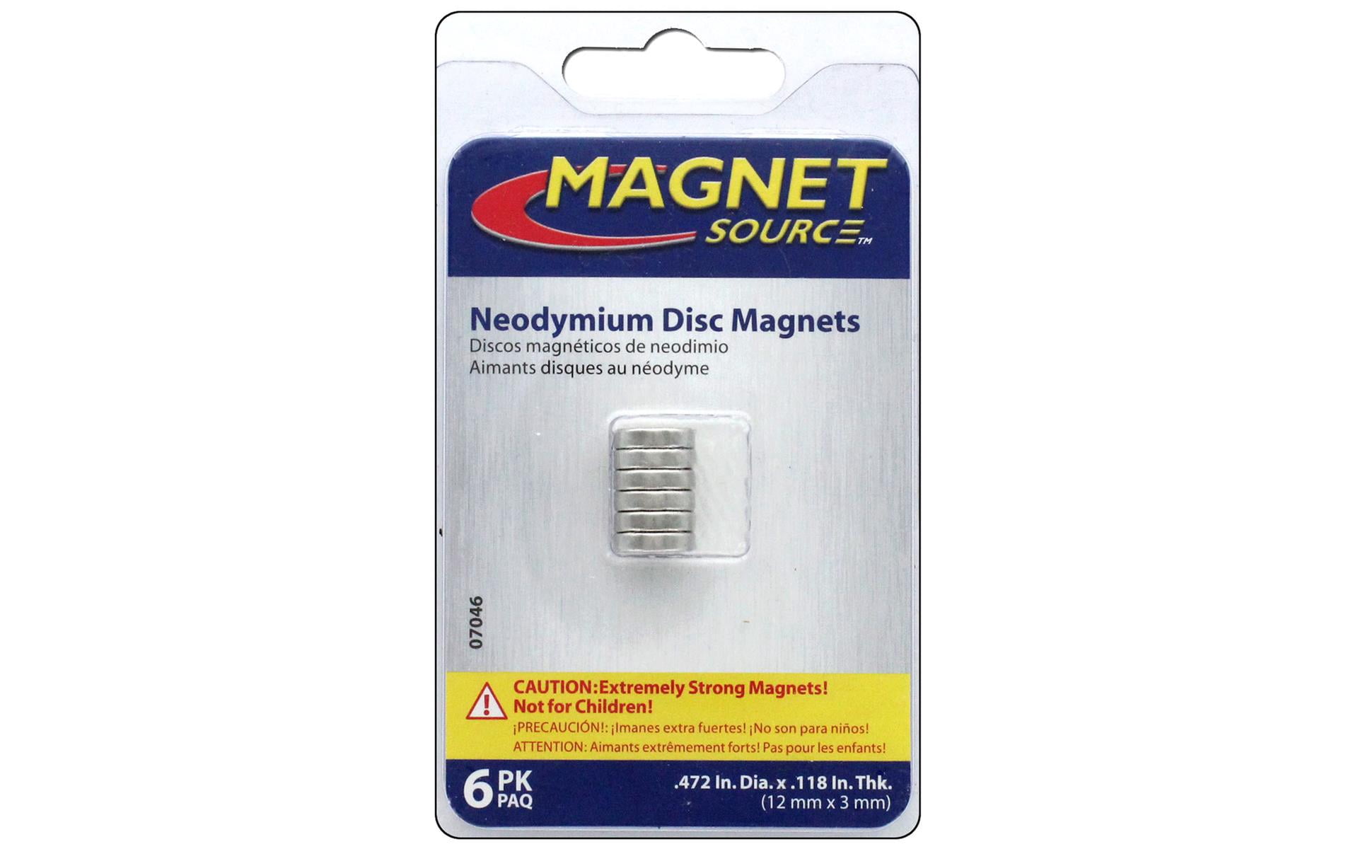 The Magnet Source Disque Magnétique Néodyme 1/2 Pouces 6 Pcs