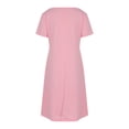 thumbnail image 5 of Meichang Mini Robes d'Été pour Femmes 2024 Tendance Robe de Couleur Unie Tunique Ajustée Col en V Robes d'Été Décontractées Élastique à Manches Courtes Robe de Plage, 5 of 5