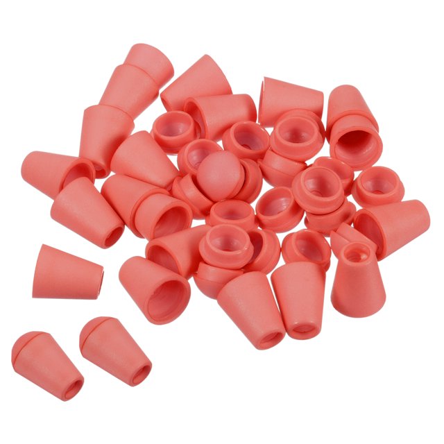 Unique Bargains Bell End Stopper, Cord Rope Lock for Drawstring Bag, Dark Pink 50 Pack