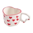 thumbnail image 1 of Valentine's Day Heart Shaped Ceramic Mug For Coffee Milk Meaningful Idea Present, 1 of 4