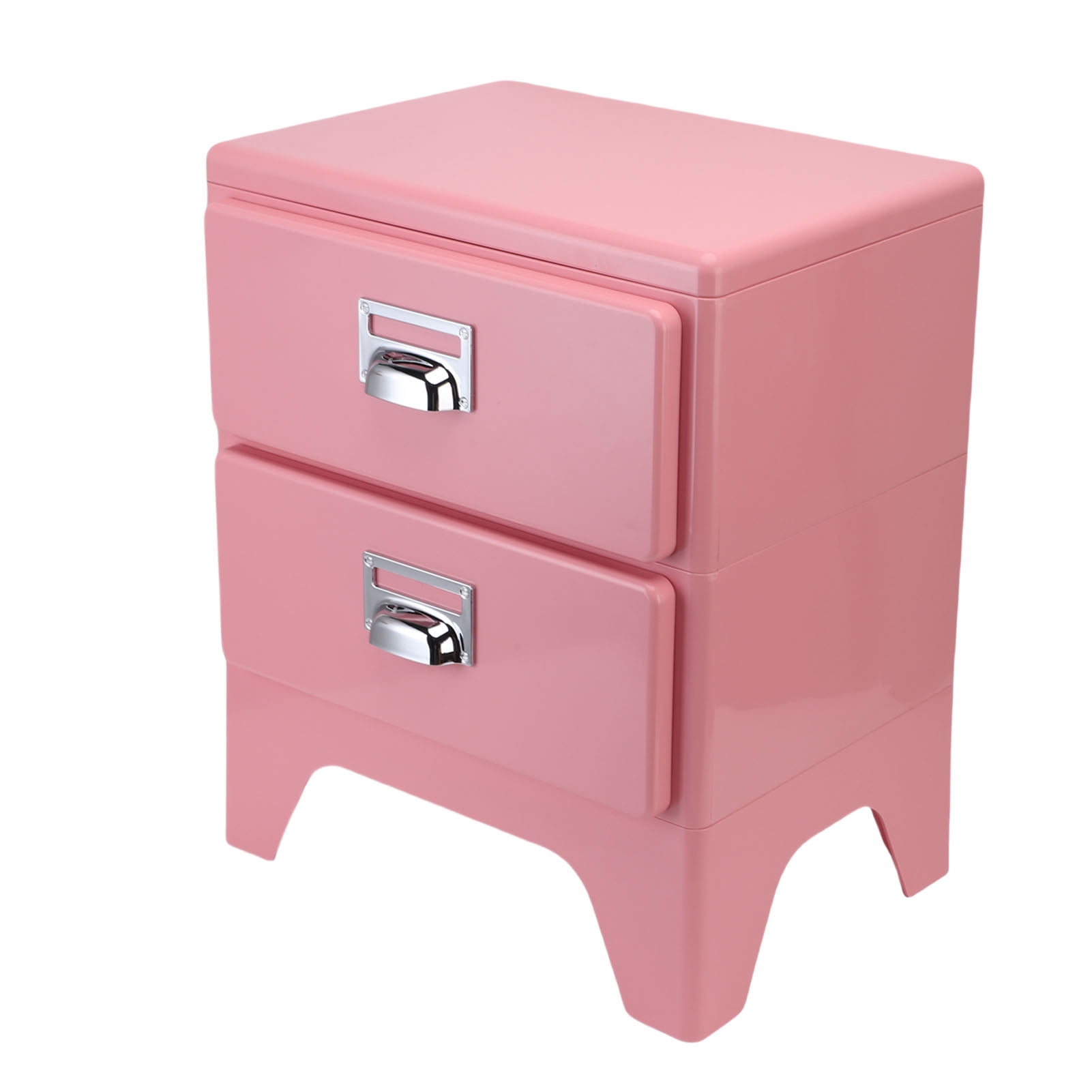 Nightstand, Creative Vintage 2 Drawers Bedside End Table  for Sofa