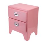 Nightstand, Creative Vintage 2 Drawers Bedside End Table  for Sofa