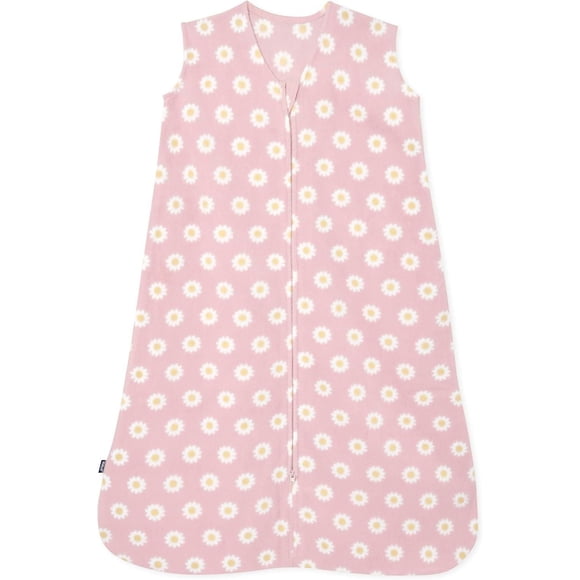 HALO Sleepsack, Micro-Fleece Wearable Blanket, Swaddle Transition Sleeping Bag, TOG 1.0, Pink Daisy