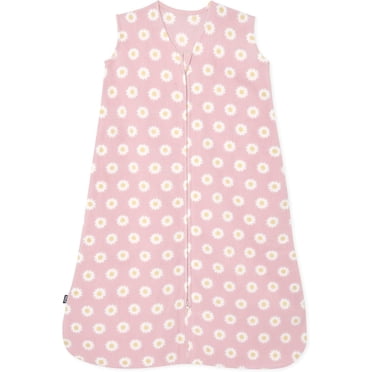 HALO Sleepsack, Micro-Fleece Wearable Blanket, Swaddle Transition Sleeping Bag, TOG 1.0, Pink Daisy