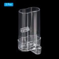 thumbnail image 3 of Unique Bargains Automatic Pigeon Feeder Mini Bird Cage Waterer Hanging Drinker Water Dispenser, Clear 2 Pack, 3 of 5