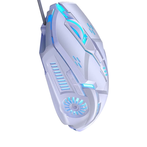 Shengyu Mouse Gamer Wired Ergonomic Mouse Led Computer Mouse USB Photoelectric PC Mice Luminous Mouse Colorful Mouse For Laptop White