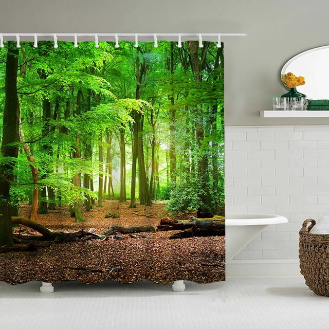 EGNMCR Rideaux, Rideaux pour Chambre Rideau de Douche Imprimé Polyester et Anti-Moisissure Salle de Bain et Rideau de Séparation Anti-Moisissure 150X180CM un Rideau