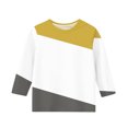 thumbnail image 3 of MeetoTime T-Shirt à Manches 3/4 Rayé Imprimé pour Enfants Col Rond Décontracté Ample Blouses pour Garçons Filles 3-12 Ans, 3 of 4