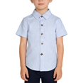 thumbnail image 3 of LIJCC Kids' Short-Sleeve Button-Down Shirt: Striped Pattern, Collared Design, Durable Fabric & Reinforced Buttons – Perfect for Daily & Semi-Casual Wear, 3 of 5