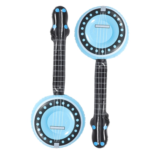 CIMAXIC Fête 2 Pcs Instrument de Musique Gonflable pour Enfants Jouets Banjo Amusants Instruments Gonflables Gonflables Accessoire d'Instrument Banjo Cadeau de Fête pour Enfants,27.56"X9.45"X2.36 Pouces