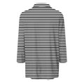 thumbnail image 5 of Timegard Tuniques Rayées pour Femmes Col à Revers en V Manches 3/4 T-Shirts Blouses Décontractées Mode, 5 of 5