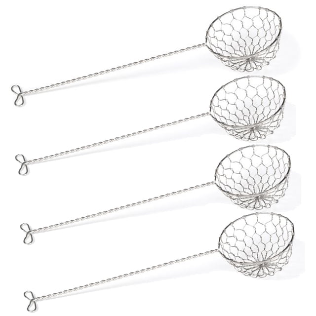 Starfrit - Ensemble de 4 Passoires à Fondue, 2,5 Pouces x 8,5 Pouces, en Acier Inoxydable