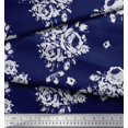 thumbnail image 3 of Soimoi Poly Georgette Fabric Leaves, & Rose Floral Decor Fabric Printed Yard 52 Inch Wide, 3 of 3