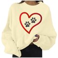 thumbnail image 2 of 2023 Chandail de Mode pour Femmes Rabais de 50 % Liquidation Impression Individuelle Ample Col Rond Décontracté Manches Courtes Longues Chandail, 2 of 4