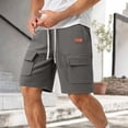 thumbnail image 1 of Styesk Shorts pour Hommes Couleur Unie Mode Décontractée avec Poches Taille à Lacets, 1 of 5