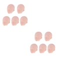 thumbnail image 2 of bedienty 5PCS Charming Skin Tone Doll Heads For 1/6 Dolls Practicing Makeup Head Male Sculpt Style A 2Set, 2 of 6