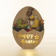 thumbnail image 2 of Easter Bunny Wooden Table Sign Table Centerpiece Wooden Hen Statue Wooden Rooster Craft Easter Decoration Wooden Chicken Tabletop Centerpiece Animal Wooden Dining Table, 2 of 9