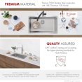 thumbnail image 3 of Stylish Dual Mount 30" Stainless Steel Single Bowl Kitchen Sink with Strainer S-411T, 3 of 12