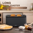 thumbnail image 2 of Mecity 4 Slice Toaster, Long Slot Toaster with Timer, Bagel, Defrost, Reheat, Cancel Functions, Warming Rack, Removable Tray, 6 Browning Settings, Extra Wide Slots, Stainless Stee, 2 of 8
