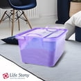 thumbnail image 4 of Life Story Bac de Rangement Empilable de 55 Qt, Contenant à Couvercle Léger, Violet, Lot de 6, 4 of 9