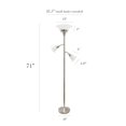 thumbnail image 3 of Elegant Designs 3 Light Floor Lamp with Scalloped Glass Shades, 3 of 8
