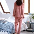 thumbnail image 4 of RKSTN Ensembles de Pyjama pour Femmes 2 Pcs Mode Flanelle Imprimée Poche Manches Longues+ Pantalon Long Ensemble de Pyjama Doux Confortable Pyjamas, 4 of 5