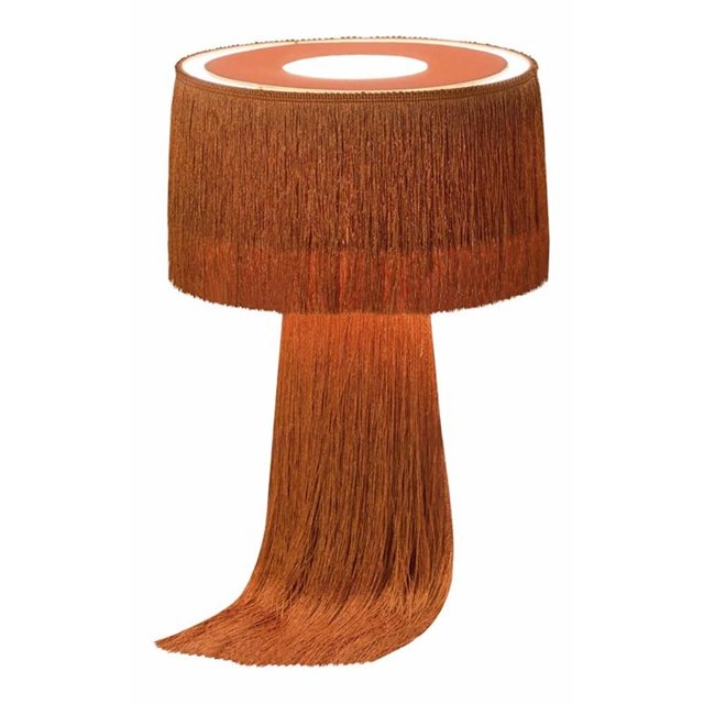 TOV Furniture Lampe de Table en Coton Transitionnel 15.2"H en Rouge Brique