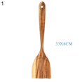 thumbnail image 1 of Non-Stick Teakwood Wooden Spatula Spoon Household Kitchen Utensils Kitchenware, 1 of 9