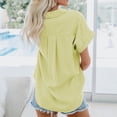 thumbnail image 4 of zanvin Womens Tops, Summer Fashion Woman Causal Button Solid Blouse Short Sleeve T-Shirt Summer Tops, 4 of 4