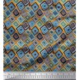 thumbnail image 1 of Soimoi Viscose Chiffon Fabric Square Geometric Print Fabric by the Yard 42 Inch Wide, 1 of 3