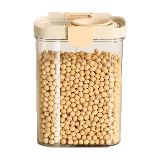 SIfdSeng Stackable Snack Containers for Kids Stretchable Silicone Seal Jar Easy Grain Storage Kitchen Food Container for Cereals and Bulk Foods Food Grade Airtight Space-Saving Kitchen Gadgets