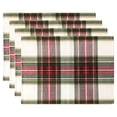 thumbnail image 1 of Fabstyles Celebration Plaid Cotton Placemats Set of 4 Christmas Machine Washable Table Mats Perfect for The Kitchen and Dining Table or Outdoor Tables, 1 of 6