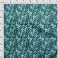 thumbnail image 4 of oneOone Cotton Silk Turquoise Blue Fabric Tropical Craft Projects Decor Fabric Printed By The Yard 42 Inch Wide, 4 of 5