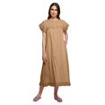 thumbnail image 2 of Moomaya Robe de Nuit d'Allaitement à Col Rond Uni pour Femmes en Coton, 2 of 6