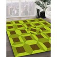 thumbnail image 3 of Ahgly Company Tapis d'Intérieur Ronds Transitionnels Vert Olive Lavables à la Machine, 7 Pieds Rond, 3 of 7