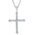 thumbnail image 1 of 14K White Gold 1/2ct Diamond Cross Pendant Necklace, 1 of 1