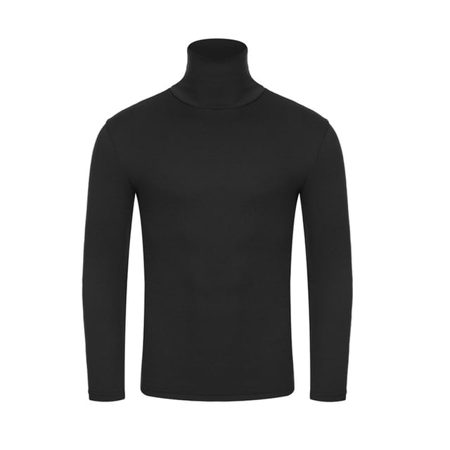 EGNMCR T-Shirt à Enfiler pour Homme, T-Shirt de Base, Mode Hiver, Décontracté, Couleur Unie, Col Roulé Extensible, Chandails, Blouse, Hauts, Chaud, Manches Longues, T-Shirt