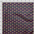 thumbnail image 3 of oneOone Polyester Lycra Fabric Leaves & Floral Block Printed Fabric 1 Yard 56 Inch Wide, 3 of 4