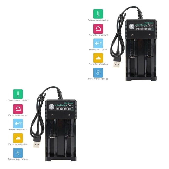 Baohd USB Intelligent Universal Rechargeable Battery Charger Fast Charge Batteries Tool Double Slot No.02 2Set