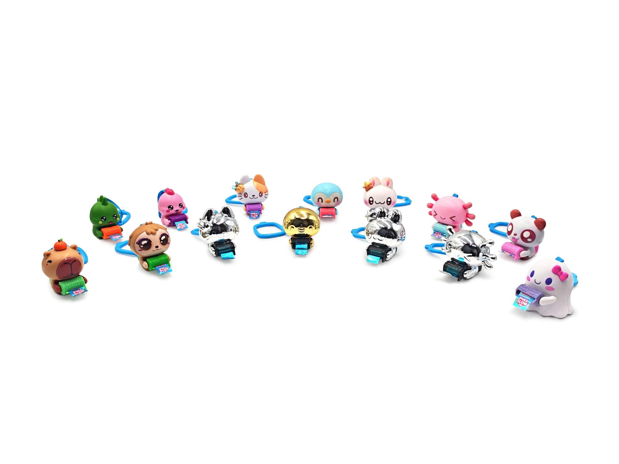 STICKI ROLLS STICKI MATES - MINI PERSONNAGES DISTRIBUTEURS D'AUTOCOLLANTS À COLLECTIONNER - 50 AUTOCOLLANTS & ATTACHE POUR SAC À DOS - Dès 5 ans
