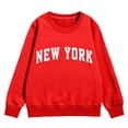 thumbnail image 4 of MIASHUI Girls Sweatshirt Tops Letter Prints Crewneck Pullover,Red,4-5 Years, 4 of 5