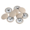 thumbnail image 1 of Unique Bargains 10pcs 32L Fabric Cloth Covered Button 20mm Round Metal Shank Sewing Buttons for Suits Dress Blouses, Beige, 1 of 5