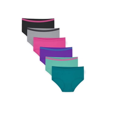 Fruit of the Loom Girls' Seamless Brief Underwear, 6-pack