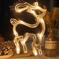 thumbnail image 1 of Yeacher Guirlande Lumineuse Suspendue à DEL, Lampe Rideau, Modes de Luminosité Constants avec Motif d'Orignal IP42, 1 of 8
