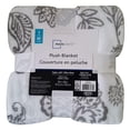 thumbnail image 2 of Mainstays Plush Blanket Floral T, 2 of 5
