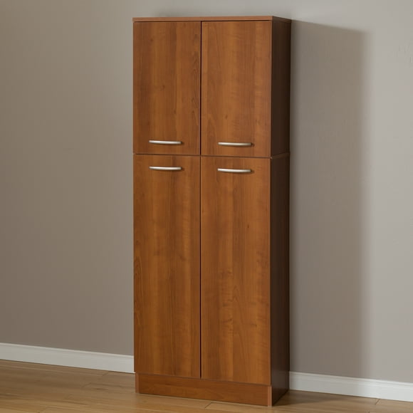 South Shore Axess 4-Door Storage Pantry, in Morgan Cherry
