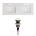 thumbnail image 1 of American Imaginations 59-in. W 3H4-in. Ceramic Top Set In White Color - Overflow Drain Incl. AI-31653, 1 of 8